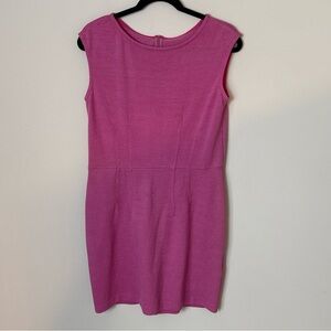 St. John Collection Knit Sheath Dress Size 6 Pink Sleeveless
